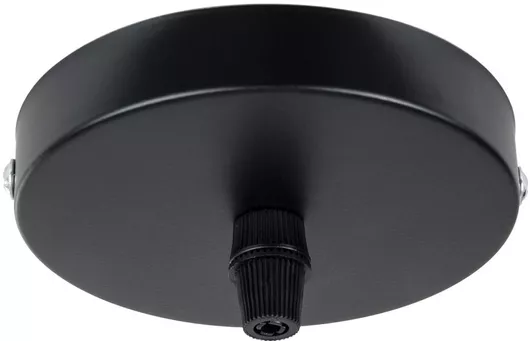 Ροζέτα Φωτιστικών GloboStar Αλουμινίου Στρογγυλή 10x2cm Μαύρο