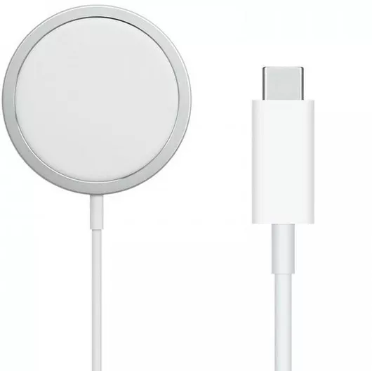 Μαγνητικός Ασύρματος Φορτιστής Magsafe 15W για iPhone με Υποδοχή Type-C Λευκό