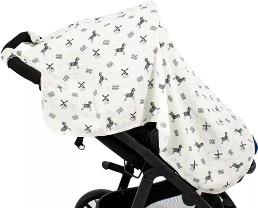 Σκίαστρο Καροτσιού Just Baby με Σχέδιο Ζέμπρα Λευκό