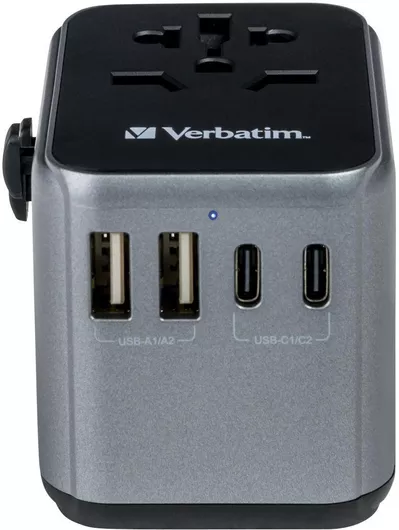 Αντάπτορας Πρίζας Verbatim 49545 Universal Travel Adapter USB-A/USB-C UTA-03