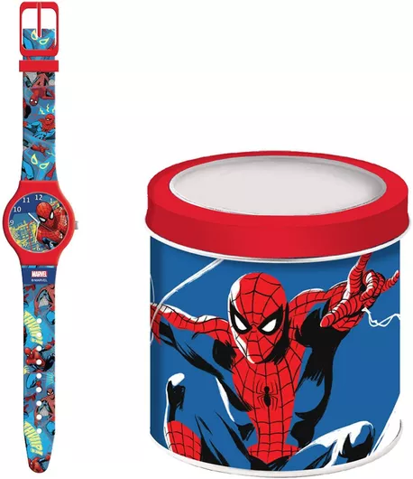 Παιδικό Ρολόι Spiderman με Λουράκι από Καουτσούκ Πολύχρωμο