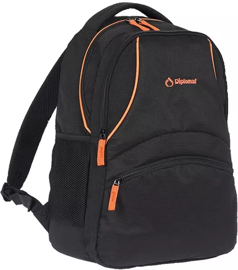 Σακίδιο Πλάτης Diplomat από Ύφασμα Αδιάβροχο Μαύρο