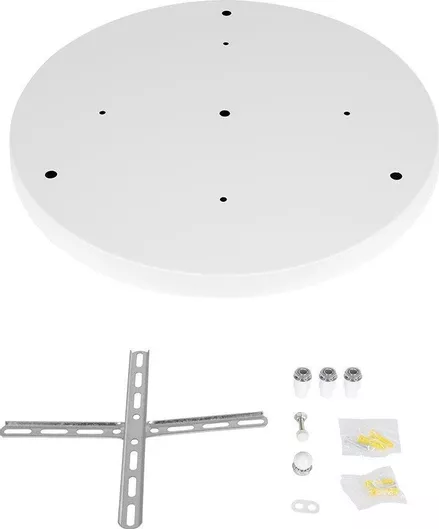 Ροζέτα Φωτιστικών GloboStar Αλουμινίου Στρογγυλή 40x3cm Λευκό