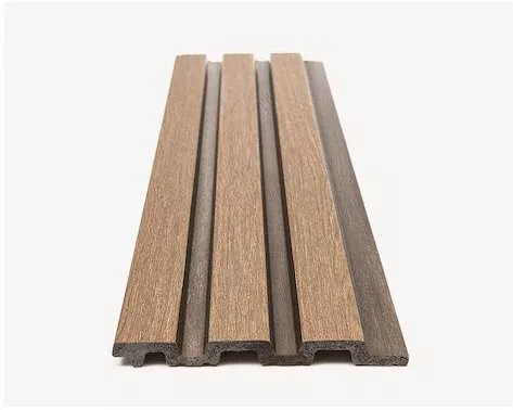 3D Πάνελ Τοίχου Newplan με 3D Πηχάκια Golden/Grey Oak