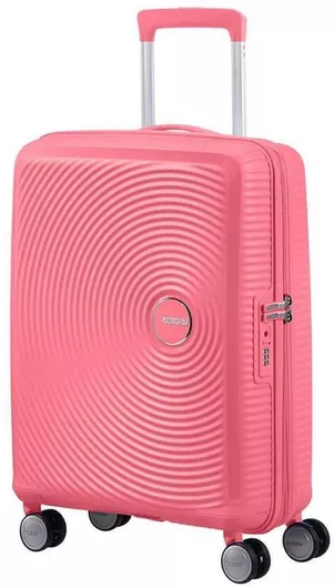 Βαλίτσα Καμπίνας American tourister 4829 με 4 Ρόδες 40x23x55cm Σκληρή 41lt Ροζ