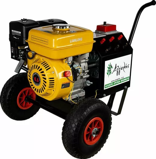 Γεννήτρια Ελαιοραβδιστικού Αγγελής Τροχήλατη 12V με Κινητήρα LianLong & με Δυναμό
