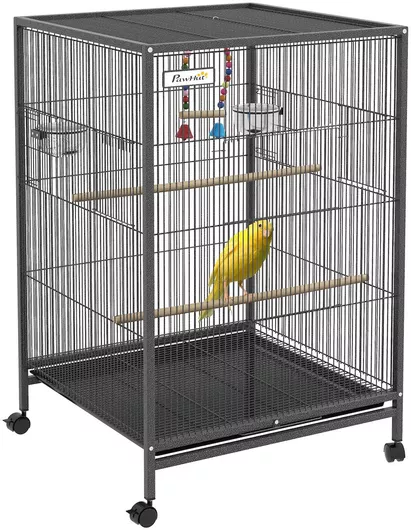 Κλουβί Πτηνών Pawhut 48x46x74cm Μαύρο