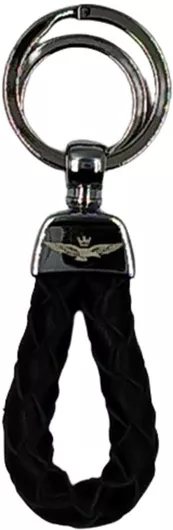 Μπρελόκ Aeronautica Militare 4899 από Δέρμα & Ατσάλι Μαύρο