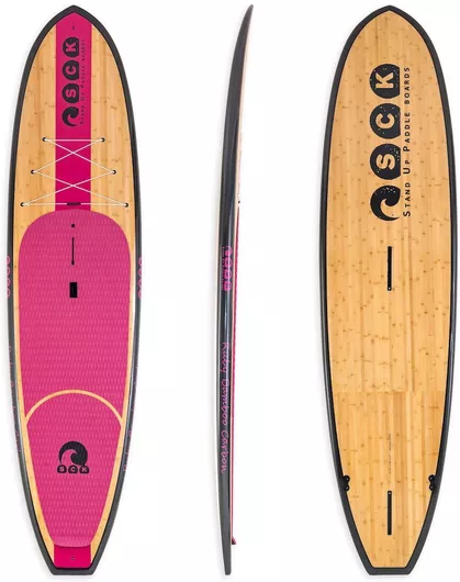 Σανίδα SUP SCK Bamboo All Around Σετ 350x81x13cm Ροζ