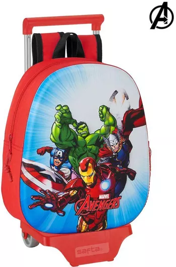 Σχολική Τσάντα Νηπιαγωγείου Τρόλεϊ Avengers Πολύχρωμο