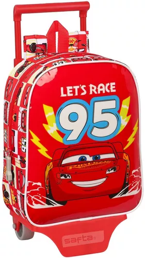 Σχολική Τσάντα Νηπιαγωγείου Τρόλεϊ Cars Jeans Disney Cars Κόκκινο