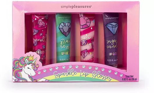 Παιδικό Μακιγιάζ Tri-Coastal Design Lip Gloss Σετ 4τμχ Diamond