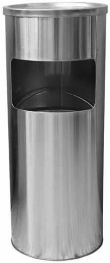 Επαγγελματικός Κάδος 5.269 Μεταλλικός χωρίς Καπάκι με Σταχτοδοχείο 17lt Inox
