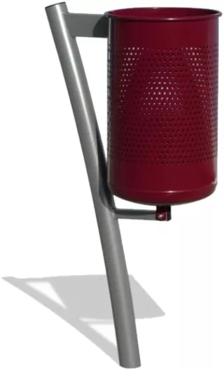 Επαγγελματικός Κάδος Μεταλλικός χωρίς Καπάκι 40lt Κόκκινο