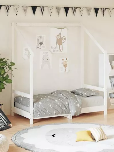 Παιδικό Κρεβάτι vidaXL για Στρώμα 140x70cm Λευκό