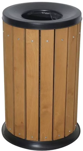 Επαγγελματικός Κάδος TRC-30.20.031 Ξύλινος χωρίς Καπάκι & Τρύπα 70lt Καφέ