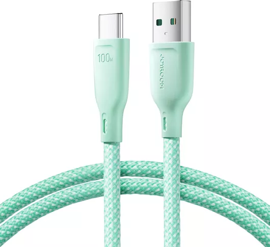 Καλώδιο Joyroom Multi-color Series Sa34-ac6 USB 2.0 Cable USB-C male σε USB-A 100W 1m Πράσινο