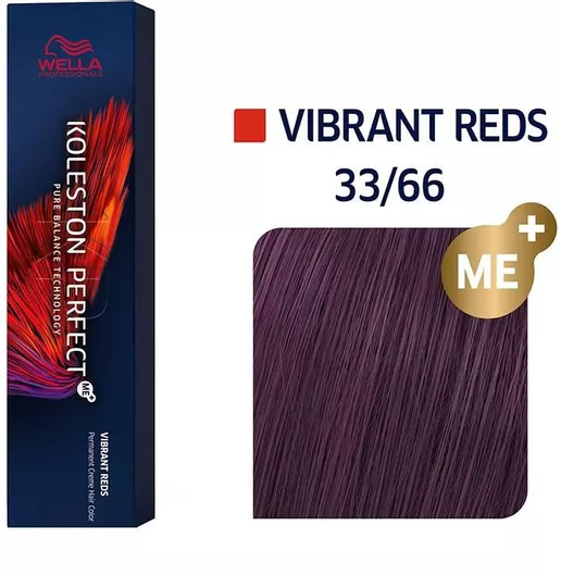 Μόνιμη Βαφή Μαλλιών Wella Koleston Perfect Me Vibrant Reds 60ml 33/66 Έντονο Καστανό Σκούρο Βιολε