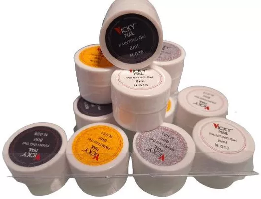 Nail Art Gel Νυχιών Σετ 4τμχ 8ml 8gr Λευκό