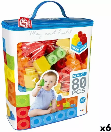 Τουβλάκια Color Block Basic Τσάντα για 12+ Μηνών Σετ 80τμχ (x6)