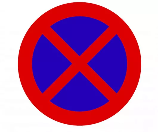 Πινακίδα Κ.Ο.Κ. Αλουμινίου Ρ-40 Απαγόρευση Στάσης & Στάθμευσης