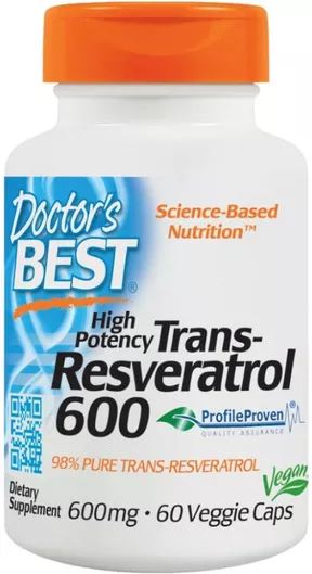 Doctor's Best Trans-Resveratrol 600mg 60 Φυτικές Κάψουλες
