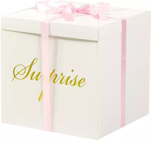 Κουτί Μπαλονιών Surprise Λευκό 50x50cm