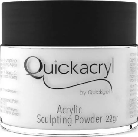 Σκόνη Ακρυλικού Quickgel Quickacryl Sculpting Powder Poly White 22gr Λευκό