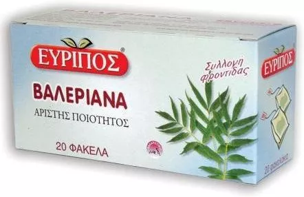 Τσάι Βαλεριάνα Εύριπος Χαλαρωτικό 20 Φακελάκια