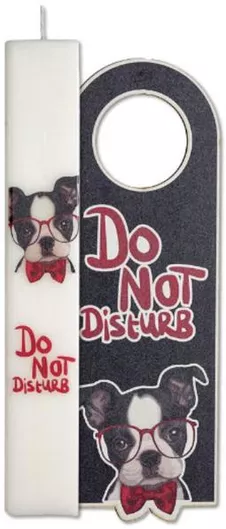 Πασχαλινή Λαμπάδα Perfume Heaven L819-SET Αναμνηστικό Κρεμαστό Καδράκι Πόρτας Πλακέ 29.5cm Λευκό