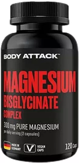Body Attack Magnesium Bisglycinate 120 φυτικές κάψουλες