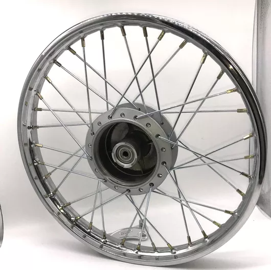 Μπροστινές Ζάντες Μοτοσυκλέτας TEC για Honda C50C/GLX50-90 Κομπλέ Νίκελ 240K47