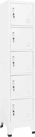 Φοριαμός vidaXL 339788 με 5 ράφια 38x40x180cm Μεταλλικός Λευκό