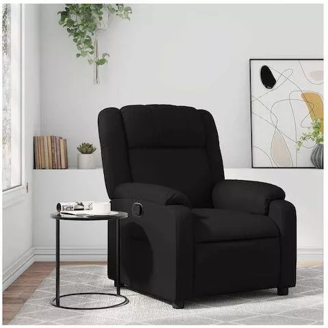 Πολυθρόνα vidaXL με Υποπόδιο Δερματίνη 77x95x99cm Μαύρο