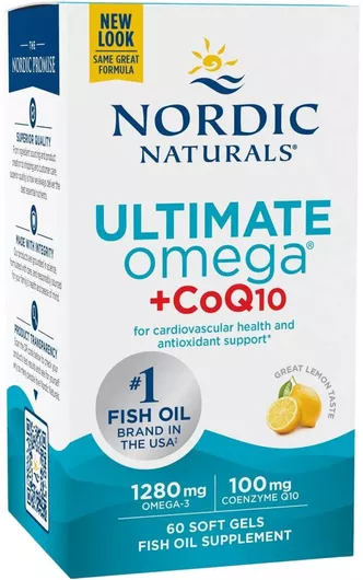 Nordic Naturals Ultimate Omega 1280mg & CoQ10 100mg Ιχθυέλαιο 60 μαλακές κάψουλες