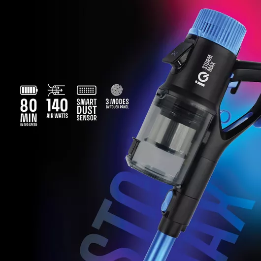 IQ Storm Max Επαναφορτιζόμενη Σκούπα 2 σε 1 Stick & Χειρός 37V Μπλε