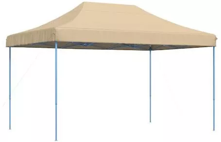 Κιόσκι Κήπου vidaXL 4004959 Πτυσσόμενο 4.4x2.92m Μπεζ