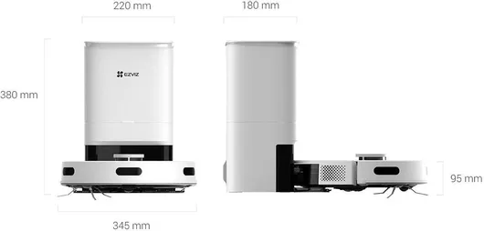 Ezviz RE4 Plus Σκούπα Ρομπότ για Σκούπισμα & Σφουγγάρισμα με Wi-Fi Λευκή