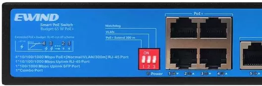 Switch Ewind EW-S1907CG-AP Unmanaged L2 PoE με 4 Θύρες Gigabit 1Gbps Ethernet