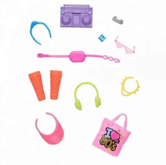 Ρούχα για Κούκλες Barbie Mattel Pink Bag I Love 80s για 3+ Ετών