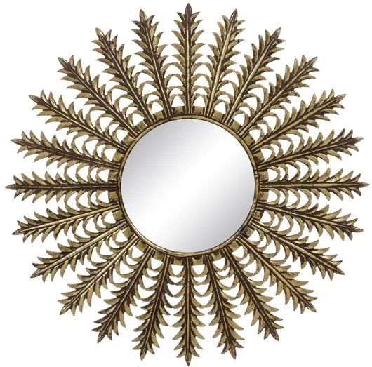 Καθρέπτης Τοίχου BigBuy S8802769 Μοντέρνος Στρογγυλό 90x1.75x90cm Χρυσό