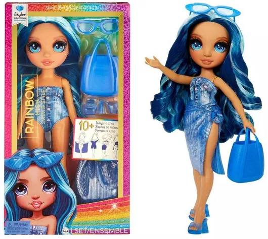 ΚούκλαmgA Rainbow High: Swim Style Fashion Skyler Blue για 4+ Ετών