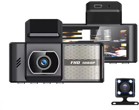 Σετ Κάμερα DVR Αυτοκινήτου Andowl με Οθόνη 3.18" για Παρμπρίζ με Αυτοκόλλητο & Κάμερα Οπισθοπορείας