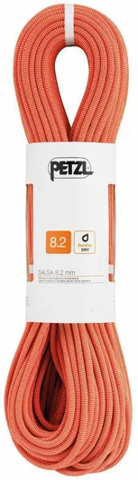 Σχοινί Ορειβασίας Petzl Salsa 8.2mm 60m Dynamic Rope Coral Orange