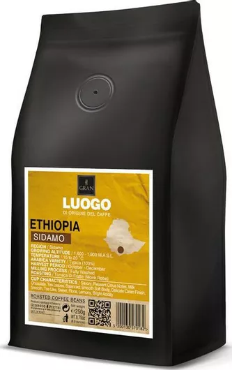 Καφές Espresso Gran Caffe Ethiopia Sidamo Luogo Monorigine με Άρωμα 250gr