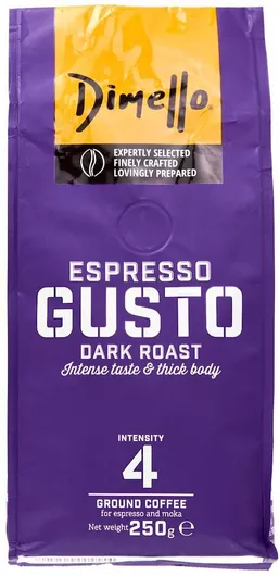 Καφές Espresso Dimello Gusto Dark Roast Αλεσμένος 250gr
