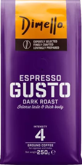 Καφές Espresso Dimello Gusto Dark Roast Αλεσμένος 250gr