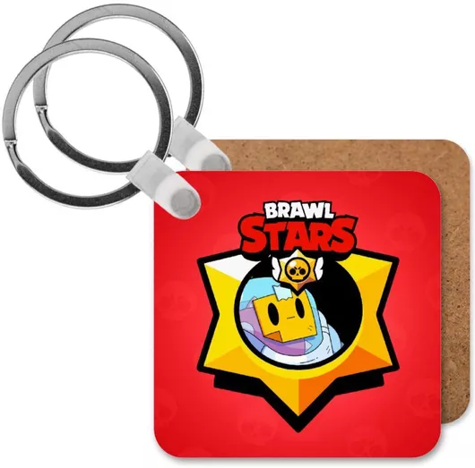 Μπρελόκ Koupakoupa Brawl Stars Sprout Ξύλινο Τετράγωνο Mdf Κόκκινο