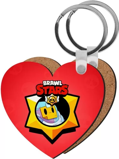 Μπρελόκ Koupakoupa Brawl Stars Sprout Ξύλινο Καρδιά Mdf Κόκκινο