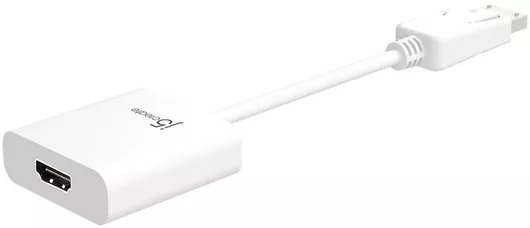 J5 Create Μετατροπέας DisplayPort male σε HDMI female Λευκό JDA154-N